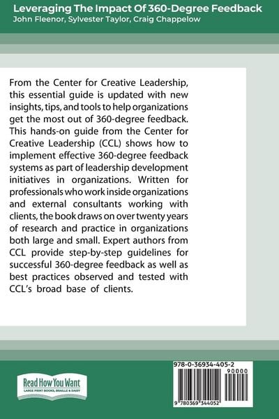 Produktbild: Leveraging the Impact of 360-Degree Feedback, Second Edition