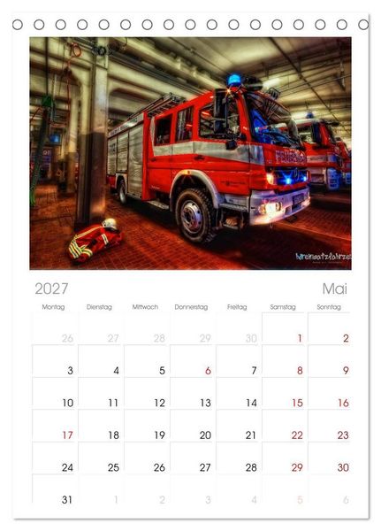 Produktbild: Tischplaner 2027 - HDR Einsatzfahrzeuge (A5 Tischkalender zum Aufstellen) CALVENDO