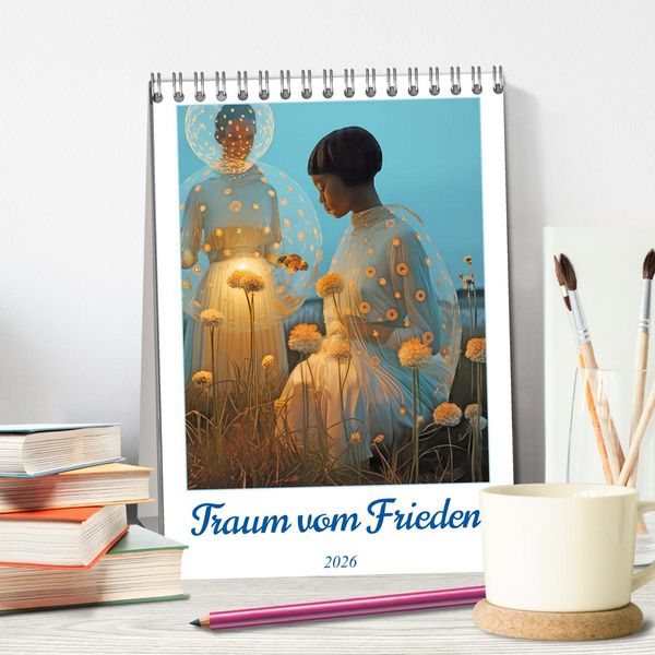 Produktbild: Traum vom Frieden (Tischkalender 2026 DIN A5 hoch), CALVENDO Monatskalender