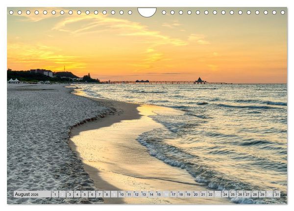 Produktbild: Wundersch&ouml;ne Ostsee R&uuml;gen und Usedom (Wandkalender 2026 DIN A4 quer), CALVENDO Monatskalender
