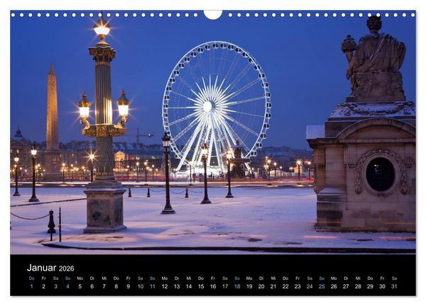 Produktbild: Paris bei Nacht 2026 (Wandkalender 2026 DIN A3 quer), CALVENDO Monatskalender