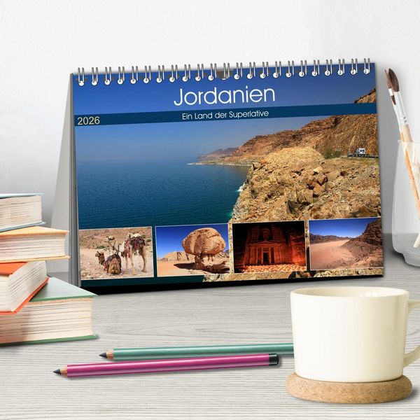 Produktbild: Jordanien - Ein Land der Superlative (Tischkalender 2026 DIN A5 quer), CALVENDO Monatskalender