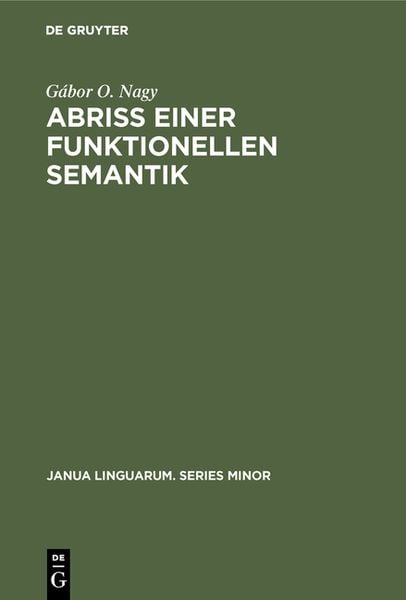 Produktbild: Abri&szlig; einer funktionellen Semantik