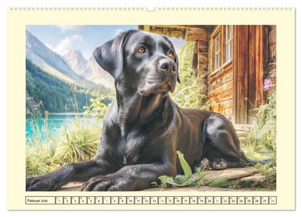 Produktbild: Labrador Retriever. Labrador-Magie f&uuml;r Herz und Seele (Wandkalender 2026 DIN A2 quer), CALVENDO Monatskalender