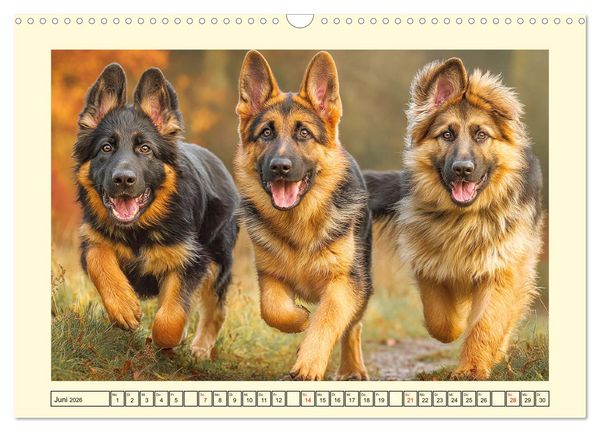 Produktbild: Deutscher Sch&auml;ferhund. Familienheld, Sportskanone und loyaler Diensthund (Wandkalender 2026 DIN A3 quer), CALVENDO Monatskalender