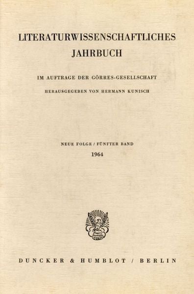 Produktbild: Literaturwissenschaftliches Jahrbuch.. Band 5/1964