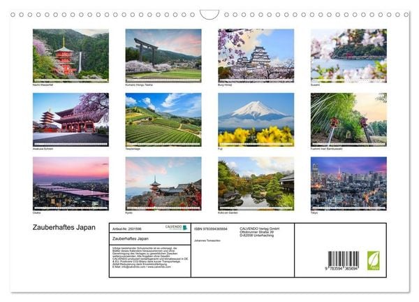Produktbild: Zauberhaftes Japan (Wandkalender 2027 DIN A3 quer), CALVENDO Monatskalender