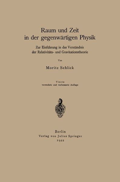 Produktbild: Raum und Zeit in der gegenw&auml;rtigen Physik