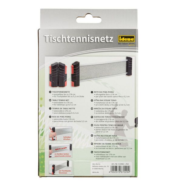 Produktbild: Idena Tischtennisnetz ausziehbar bis 176cm