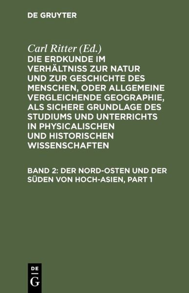 Produktbild: Der Nord-Osten und der S&uuml;den von Hoch-Asien