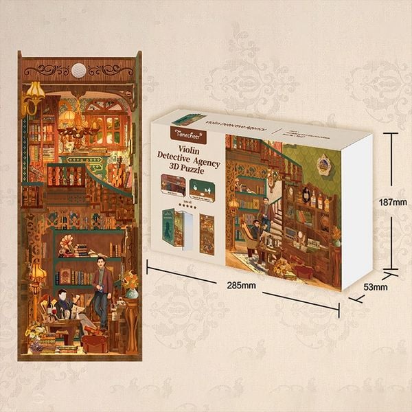 Book Nook DIY Bücherecke Violin Detective Agency