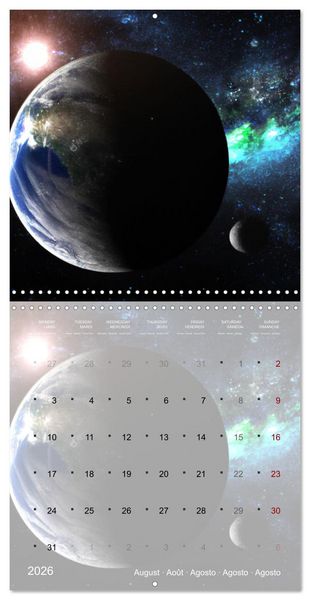 Produktbild: Galaxie cosmique (Calendrier mural carr&eacute; 2026 30x30 cm) Calendrier double avec une page pour vos prises de notes