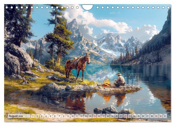 Produktbild: Pferde, Freiheit, Westernreiten (Wandkalender 2026 DIN A4 quer), CALVENDO Monatskalender