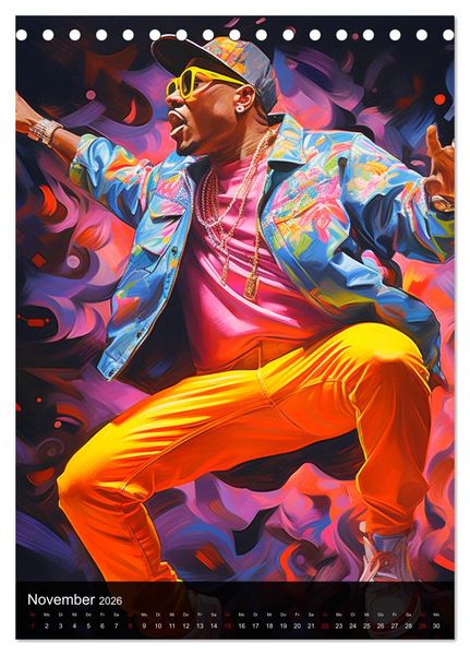 Produktbild: Rap Kings. Paintings im Streetwear-Charme (Tischkalender 2026 DIN A5 hoch), CALVENDO Monatskalender