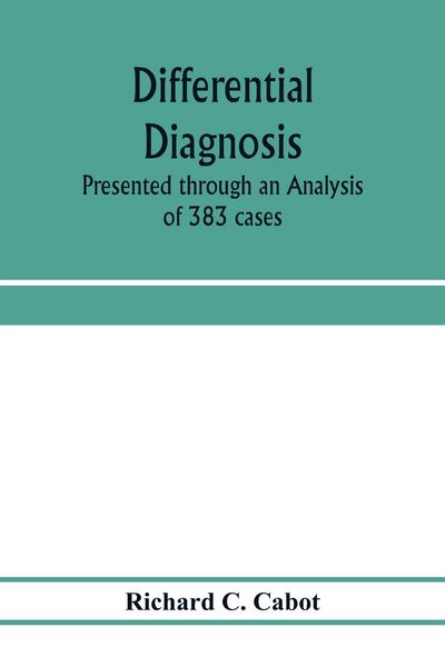 Produktbild: Differential diagnosis; Presented through an Analysis of 383 cases