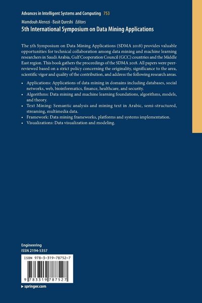 Produktbild: 5th International Symposium on Data Mining Applications