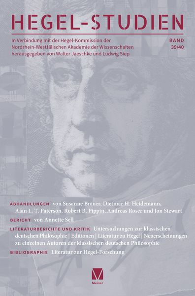 Produktbild: Hegel-Studien Band 39/40