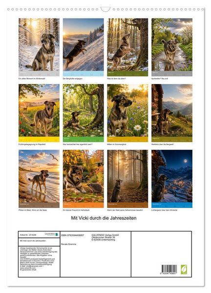 Produktbild: Mit Vicki durch die Jahreszeiten (Wandkalender 2027 DIN A2 hoch), CALVENDO Monatskalender