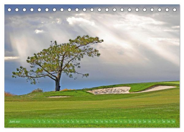 Produktbild: Golfparadiese der Welt (Tischkalender 2027 DIN A5 quer), CALVENDO Monatskalender
