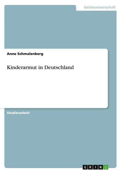 Produktbild: Kinderarmut in Deutschland