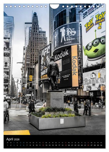 Produktbild: NEW YORK &ndash; street view (Wandkalender 2026 DIN A4 hoch), CALVENDO Monatskalender