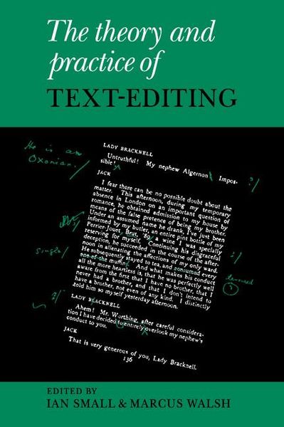 Produktbild: The Theory and Practice of Text-Editing