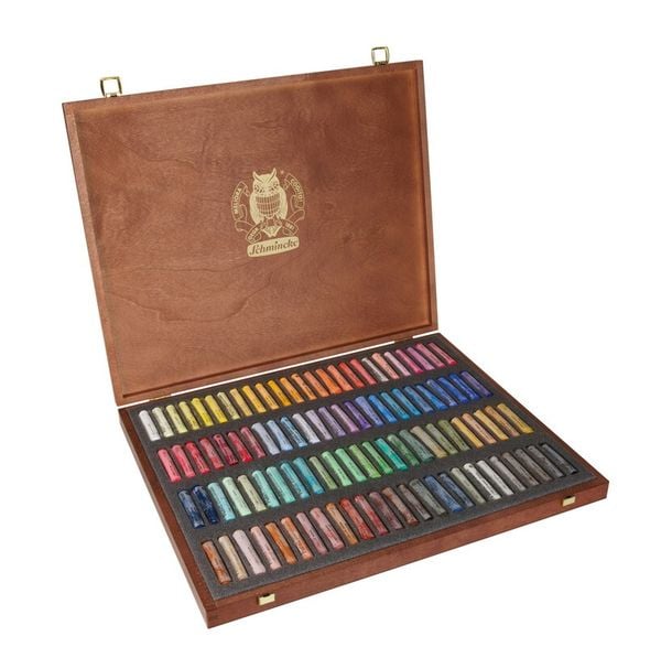 Produktbild: Schmincke Pastell, Holzkasten, Mehrzweck, 100 Stifte