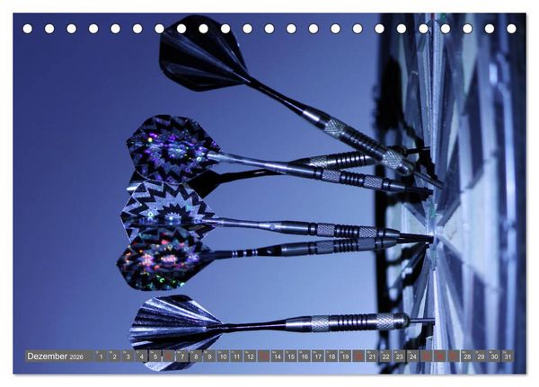 Produktbild: Darts. Konzentration - Sport - Spannung (Tischkalender 2026 DIN A5 quer), CALVENDO Monatskalender