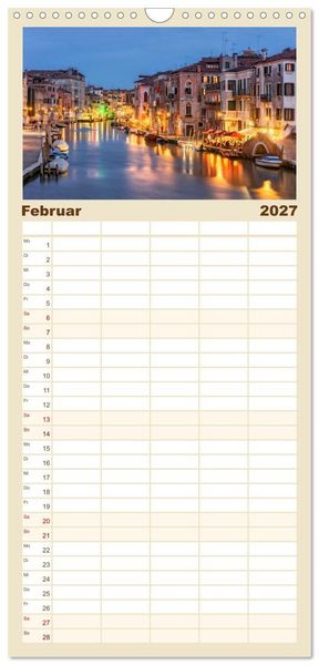 Produktbild: Familienplaner 2027 - Venedig - Stadt im Meer mit 5 Spalten (Wandkalender, 21 x 45 cm) CALVENDO