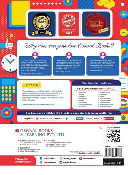 Produktbild: Oswaal CBSE Chapterwise & Topicwise Question Bank Class 11 English Core Book (For 2023-24 Exam)