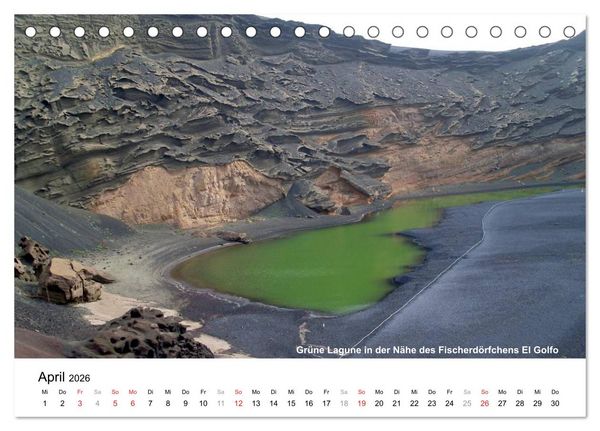 Produktbild: Die Canarischen Inseln - Lanzarote (Tischkalender 2026 DIN A5 quer), CALVENDO Monatskalender