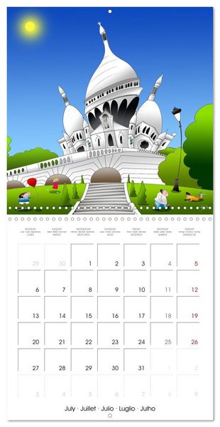 Produktbild: PARICATURES (Calendrier mural carr&eacute; 2026 30x30 cm) Calendrier double avec une page pour vos prises de notes
