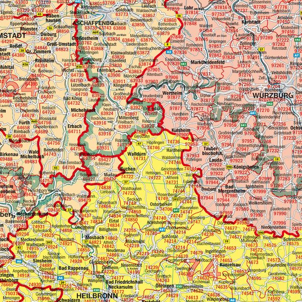 Produktbild: Deutschland 1 : 700 000. Postleitzahlenkarte
