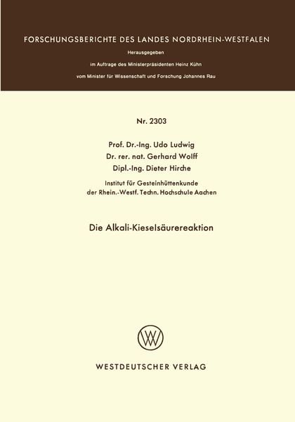 Produktbild: Die Alkali-Kiesels&auml;urereaktion