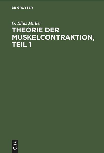 Produktbild: Theorie der Muskelcontraktion, Teil 1