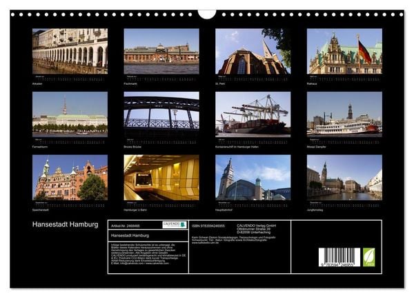 Produktbild: Hansestadt Hamburg (Wandkalender 2027 DIN A3 quer), CALVENDO Monatskalender