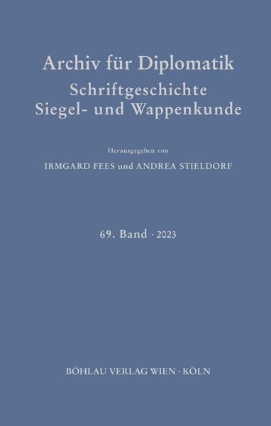 Produktbild: Archiv f&uuml;r Diplomatik, Schriftgeschichte, Siegel- und Wappenkunde