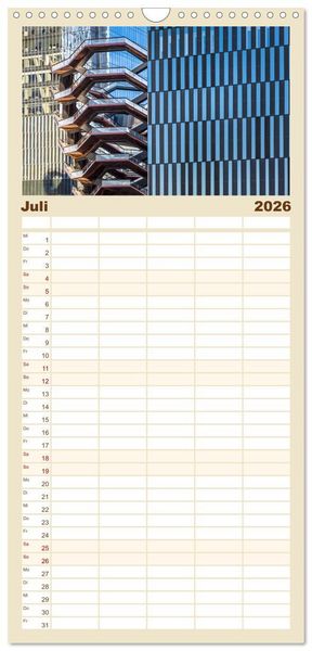 Produktbild: Familienplaner 2026 - NEW YORK CITY Urbane Magie mit 5 Spalten (Wandkalender, 21 x 45 cm) CALVENDO
