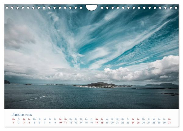 Produktbild: Nordkapp - Norwegens K&uuml;stenlandschaft (Wandkalender 2026 DIN A4 quer), CALVENDO Monatskalender