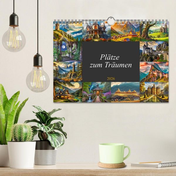 Produktbild: Pl&auml;tze zum Tr&auml;umen (Wandkalender 2026 DIN A4 quer), CALVENDO Monatskalender