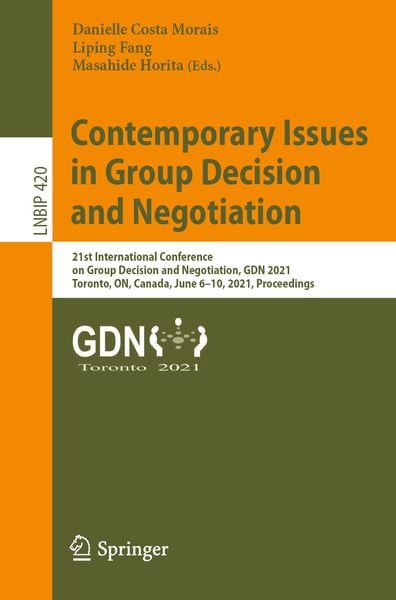 Produktbild: Contemporary Issues in Group Decision and Negotiation