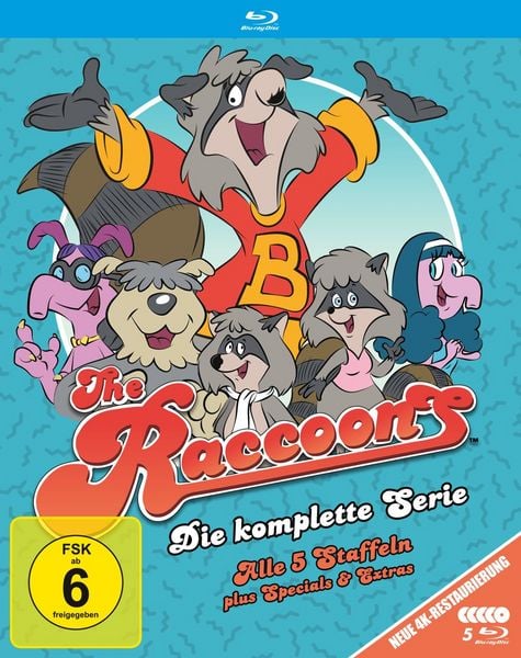 Produktbild: Die Raccoons - Die komplette Serie (neue 4K-Restaurierung aller 5 Staffeln plus Specials & Extras) (5 Blu-rays)