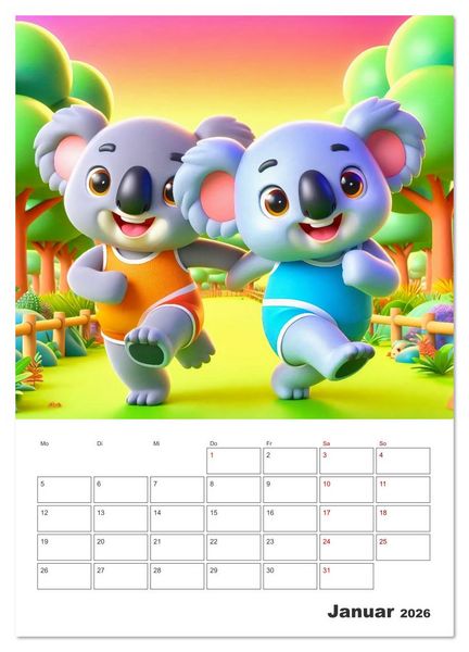 Produktbild: Kunterbunte Kindertr&auml;ume (Wandkalender 2026 DIN A3 hoch), CALVENDO Monatskalender