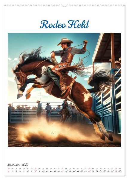 Produktbild: Wild-West Family - Yee-haw! K&uuml;nstliche Impressionen: Ein Jahr im Wilden Westen (Wandkalender 2026 DIN A2 hoch), CALVENDO Monatskalender