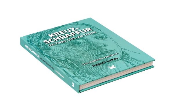 Kreuzschraffur mit Feder, Stift und Tusche.