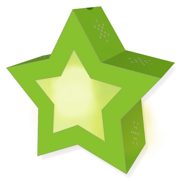 Produktbild: URSUS Laternenzeit Twinkle Star Neon, leuchtgr&uuml;n