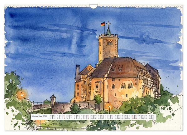Produktbild: Zauberhafte Wartburg (Wandkalender 2027 DIN A3 quer), CALVENDO Monatskalender