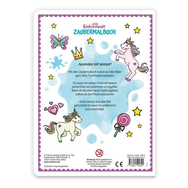 Produktbild: Tr&ouml;tsch Zaubermalbuch Einhornwelt