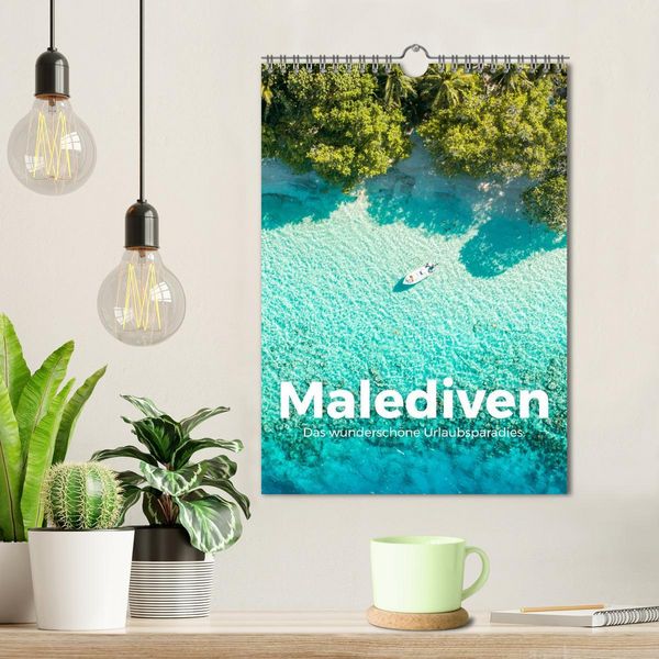 Produktbild: Malediven - Das wundersch&ouml;ne Urlaubsparadies. (Wandkalender 2026 DIN A4 hoch), CALVENDO Monatskalender