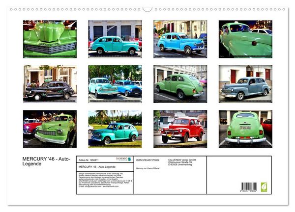 Produktbild: MERCURY '46 - Auto-Legende (Wandkalender 2026 DIN A2 quer), CALVENDO Monatskalender